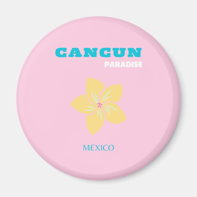 Aimant Cancun Travel Art, Travel Art, Preppy, Preppy Room (Devant)
