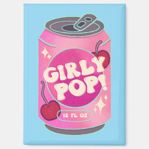 Aimant Canette de soda cerise Girly Pop Rose rétro Y2K