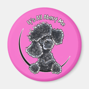 Aimant Caniche de jouet noir IAAM
