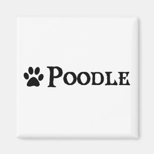 Aimant Caniche (style de pirate avec le pawprint)