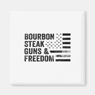 Aimant Canons À Steak Bourbon Et Liberté Usa Drapeau Whis