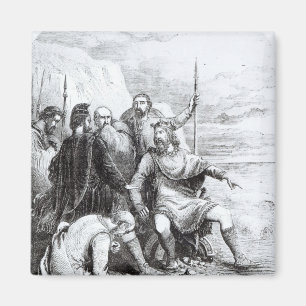 Aimant Canute réprimandant la flatterie de ses courtisan