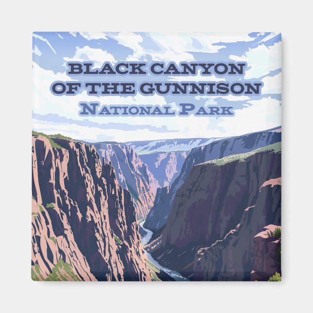 Aimant Canyon noir du parc national Gunnison CO (Devant)