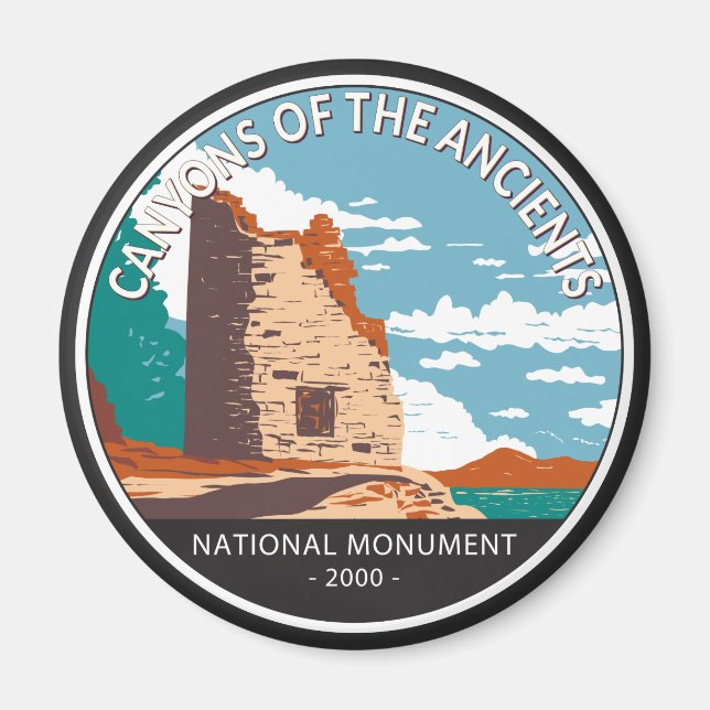 Aimant Canyons des Anciens Monument National Cercle (Devant)