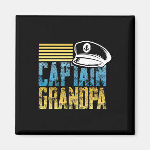 Aimant Capitaine Grand-père - Voile Capitaine Chapeau - A