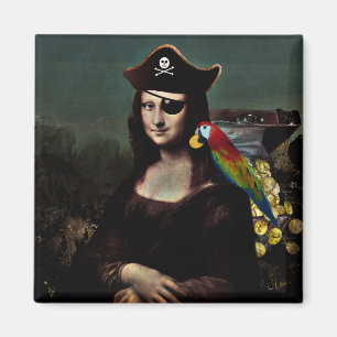Aimant Capitaine Mona Lisa Pirate
