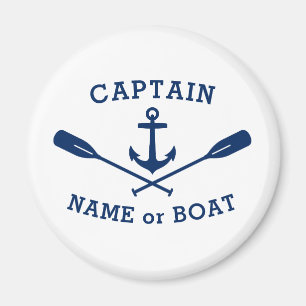 Aimant Capitaine portant le nom du bateau Ancre Oars Mari