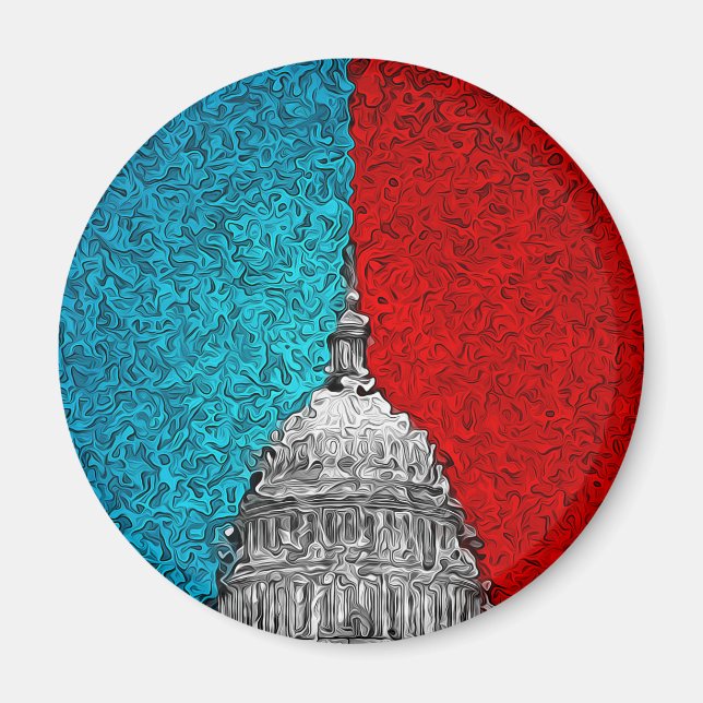 Aimant Capitol Building Abstrait (Devant)