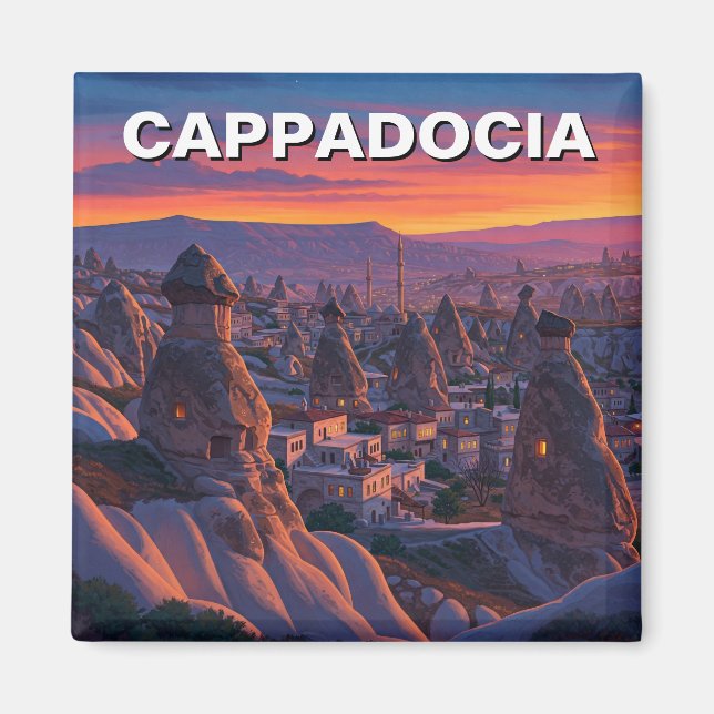 Aimant Cappadocia Turquie Hot Air Balloons coucher de sol (Devant)