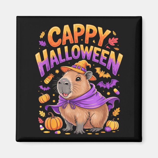 Aimant Cappy Halloween Capybara Witch  (Devant)