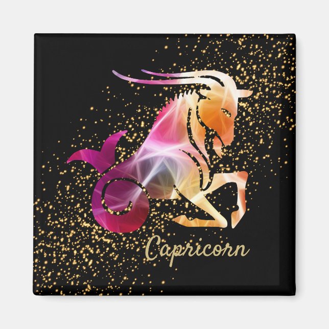 Aimant Capricorne - Symbole astrologique zodiaque (Devant)