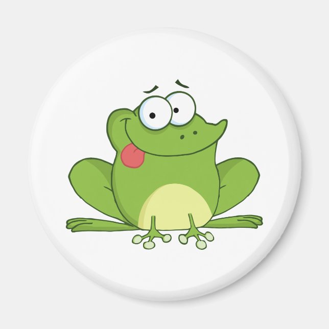 Aimant Caractère Caricature De La Grenouille Suspendu Sa  (Devant)
