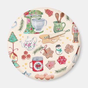 Aimant Caractère noir Cuisinière adorable