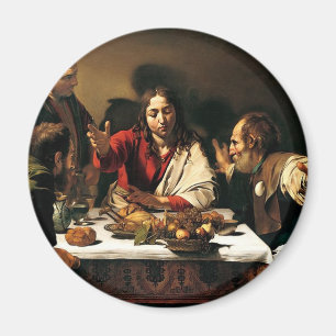 Aimant Caravaggio - dîner chez Emmaus - peinture