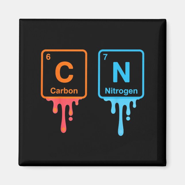 Aimant Carbon Nitrogen Science Design Fun Chemistry Lover (Devant)