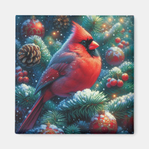 Aimant Cardinal de Noël/hiver
