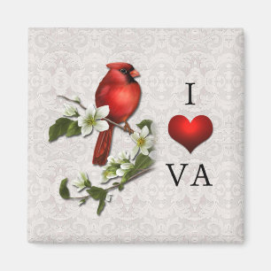 Aimant cardinal rouge de cornouiller