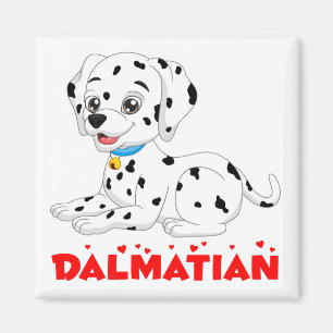 Aimant Caricature de Chien Chien Chien Mignonne Chien Feu