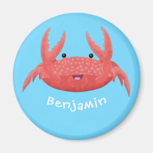 Aimant Caricature de crabe rouge cuite