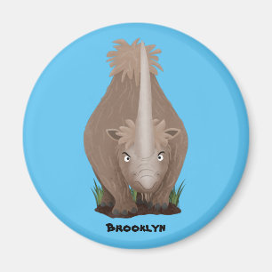 Aimant Caricature en élasmère de rhinocéros laineux