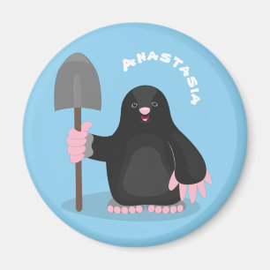 Aimant Caricature mole joyeux