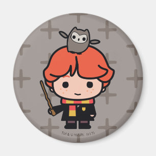 Aimant Caricature Ron Weasley et Pigwidgeon