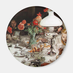 Aimant Carl Larsson - Autour de la lampe