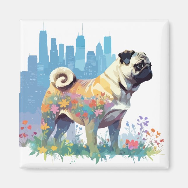 Aimant Carlin Vector Art Animal Dans La Majestic Nature S (Devant)