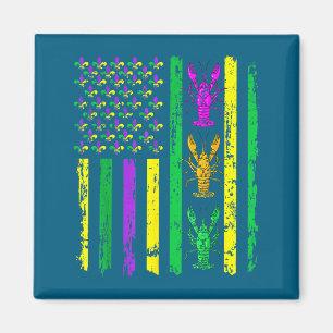 Aimant Carnaval de la chemise Mardi Gras États-Unis Améri