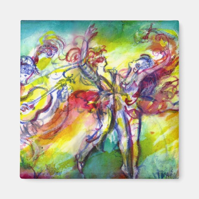 Aimant CARNAVAL ITALIEN / Danse, Musique, Théâtre (Devant)