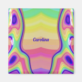 Aimant CAROLINA ~ Motif Abstrait ~ Multicolore ~