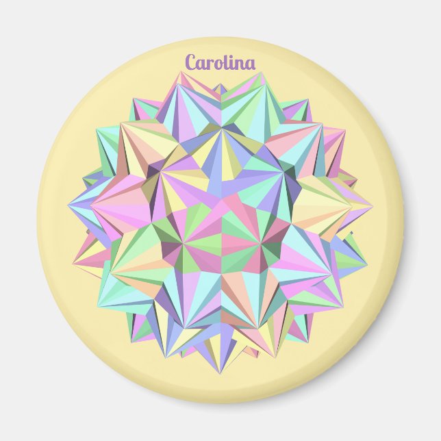 AIMANT CAROLINA ~ POLYHEDRA ~ PASTEL~ (Devant)