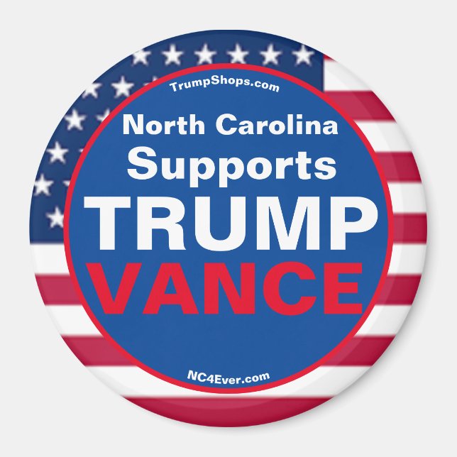 Aimant Caroline du Nord appuie le réfrigérateur TRUMP VAN (Devant)