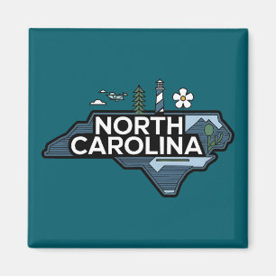 Aimant Caroline du Nord, États-Unis d'Amérique