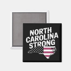 Aimant Caroline du Nord forte avec le drapeau de NC State