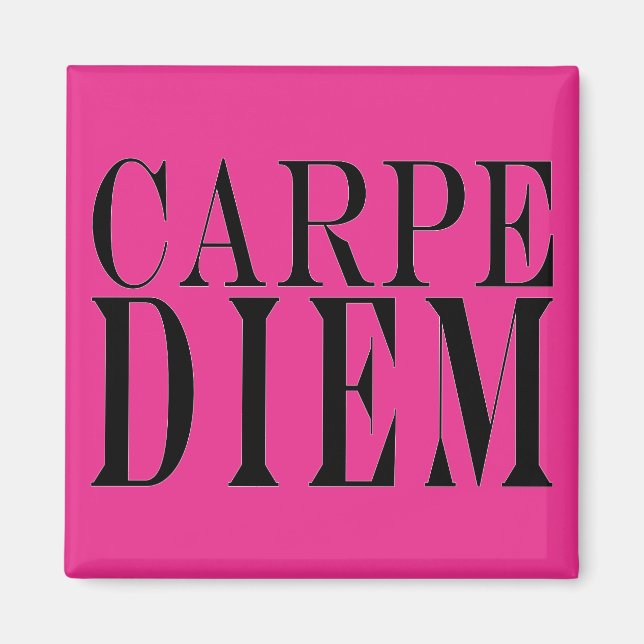 Aimant Carpe Diem Saisir le jour Latin Citer le bonheur (Devant)
