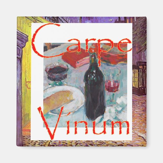 Aimant Carpe Vinum Vino Vin Vin Rouge Blanc (Devant)