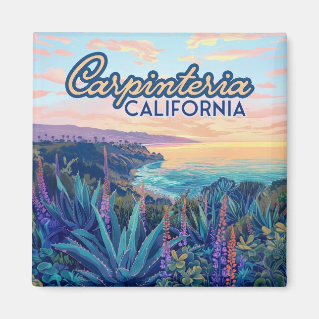 Aimant Carpinteria Californie Père Noël Barbara Ventura B (Devant)
