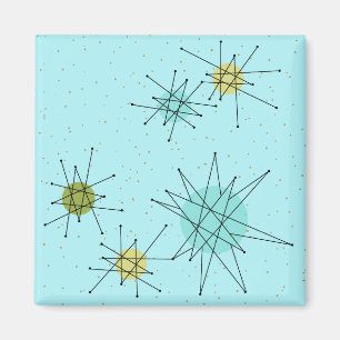 Aimant carré atomique bleu de Starbursts des oeuf