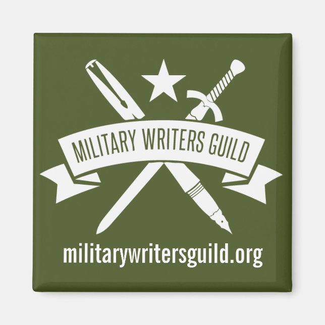 Aimant carré de 2 pouces, Olive Drab (Devant)