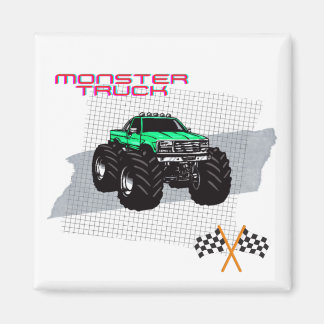 Aimant Carré de camion Green Monster