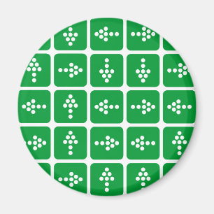 Aimant CARRÉ de flèche LED vert