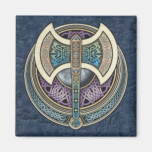 Aimant carré de Knotwork Labrys