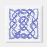 Aimant Carré de noeud CELTIQUE VIOLET