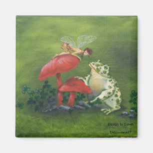 Aimant carré "Fairy and Frog"