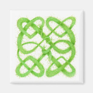 Aimant carré GREEN CELTIC KNOT