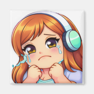 Aimant carré HG Emote : "Pleurer" officiel