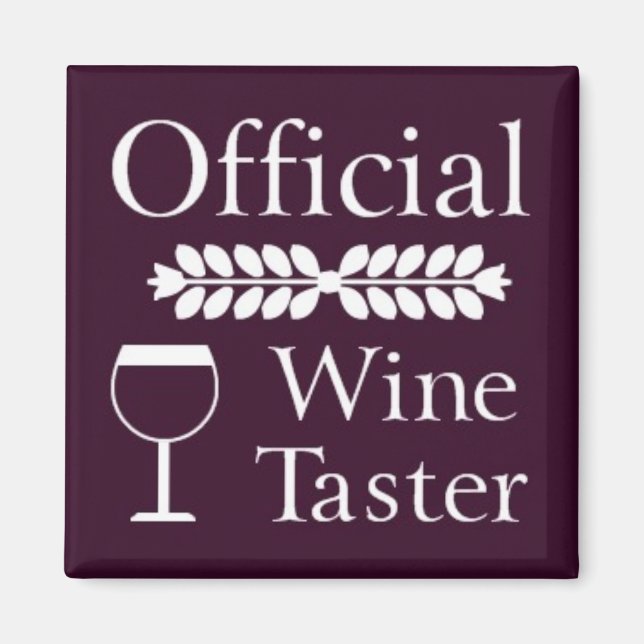 Aimant carré officiel de dégustation de vin (Devant)