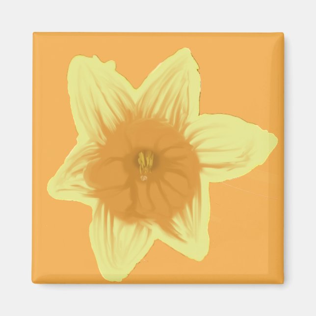 Aimant Carré personnalisable Daffodique (Devant)