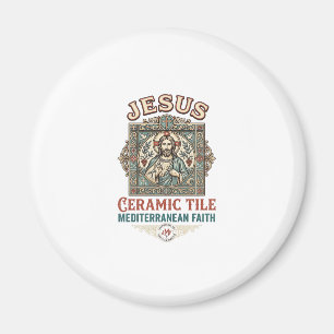 Aimant Carreau en céramique Jésus Méditerranéen Foi Jésus